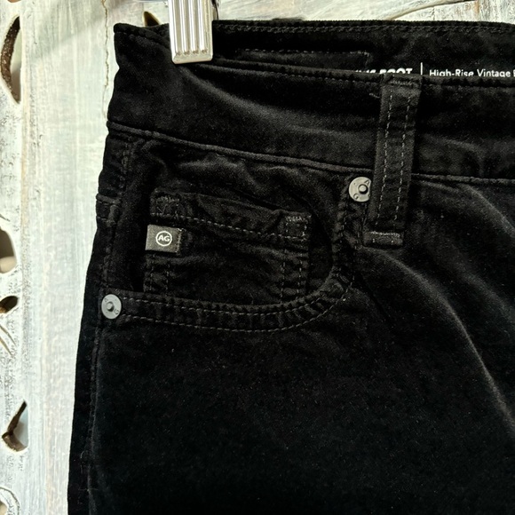 AG Alexxis Boot High- Rise Vintage Fit Super Black Velvet Bootcut Jeans NWT - Picture 8 of 11